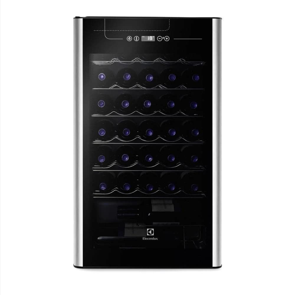 Adega Electrolux Acs34 34 Garrafas Uma Porta Com Acabamento Em - Inox